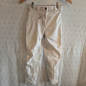 TuffRider Kids White Full Seat Dressage Horse Riding Breeches Pants Size M